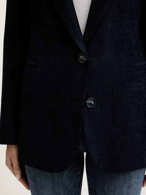 Haveone marynarka kolor granatowy jednorzędowa gładka JCB-P002