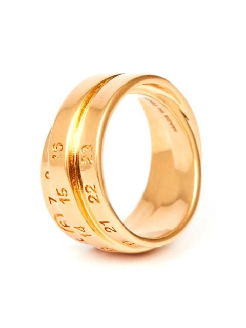 MM6 Maison Margiela numbers-motif ring - Gold - zdjęcie produktu nr 2