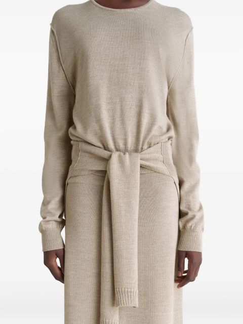 LEMAIRE trompe l'oeil wool jumper - Neutrals
