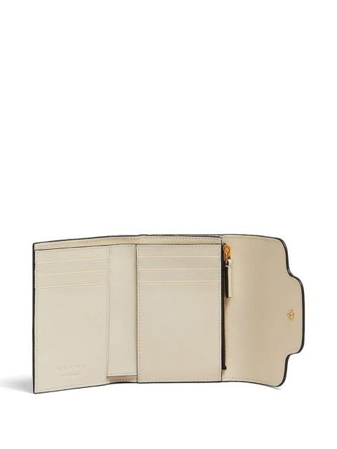 Marni Trunkaroo tri-fold leather wallet - Neutrals