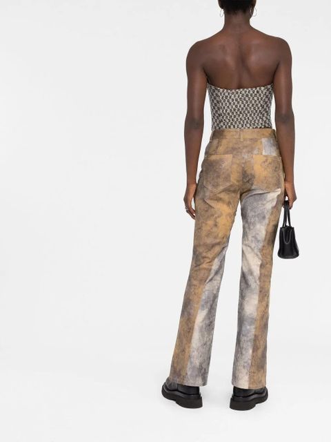 MISBHV monogram jacquard corset top - Neutrals