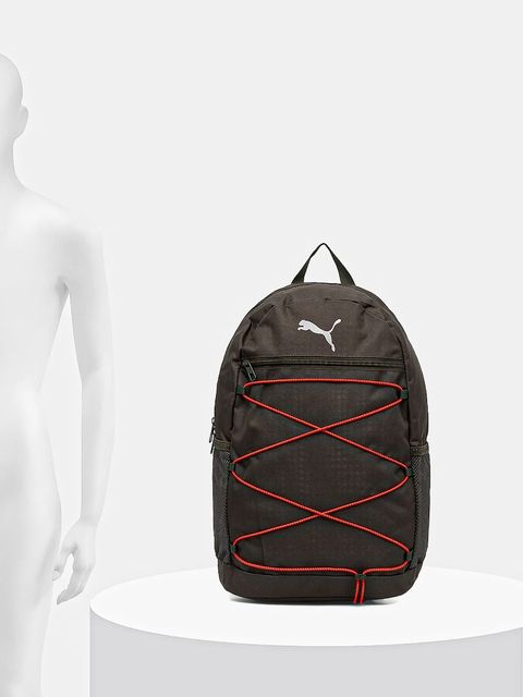 Puma plecak kolor zielony duży gładki 91181