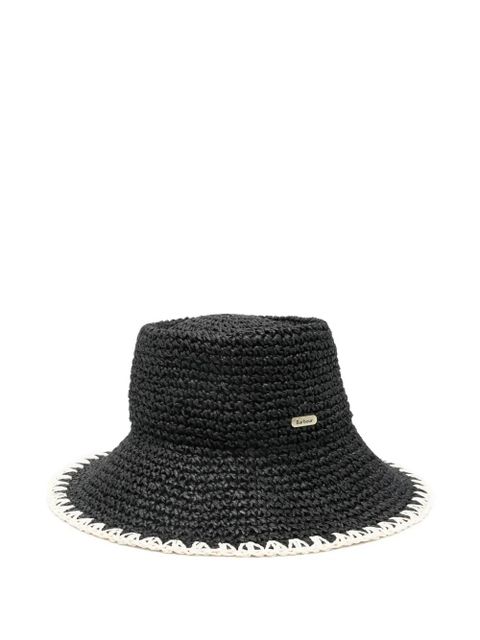 Barbour Camille contrasting-trim fedora hat - Black - zdjęcie produktu nr 1