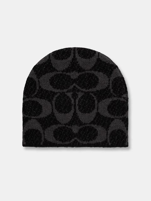 Coach czapka z dodatkiem wełny kolor czarny 29CCT78 - zdjęcie produktu nr 1