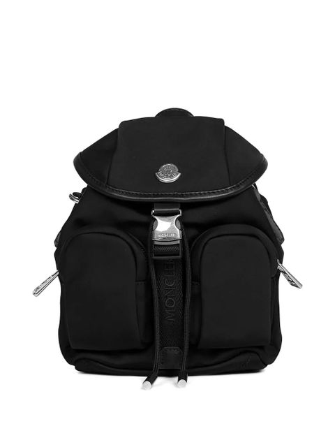 Moncler logo-embossed foldover backpack - Black - zdjęcie produktu nr 1