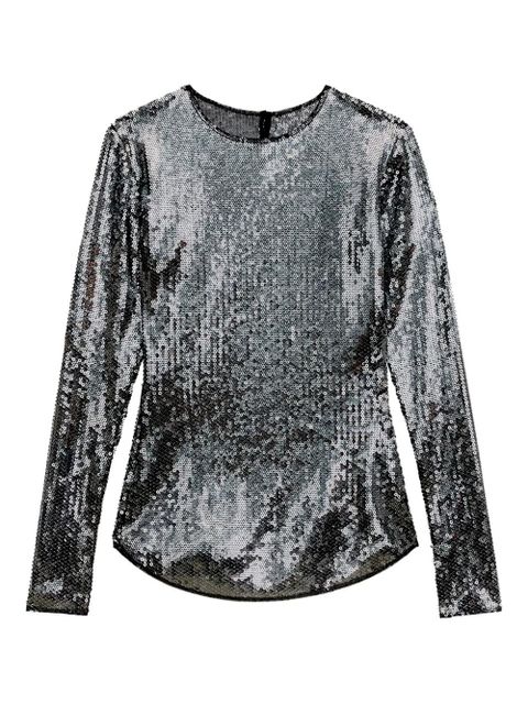 ISABEL MARANT Hilda sequin long-sleeve top - Black - zdjęcie produktu nr 1