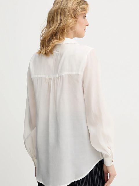 Never Fully Dressed koszula Miley damska kolor biały regular z kołnierzykiem klasycznym NFDTO2023 - zdjęcie produktu nr 2