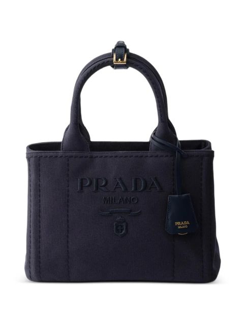 Prada Jardinière small cotton canvas bag - Blue - zdjęcie produktu nr 1