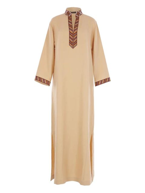 Loro Piana Tilde embroidered three-quarter sleeve maxi dress - Yellow - zdjęcie produktu nr 1
