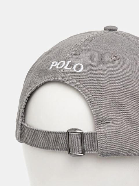 Polo Ralph Lauren czapka z daszkiem bawełniana kolor szary gładka 211912843