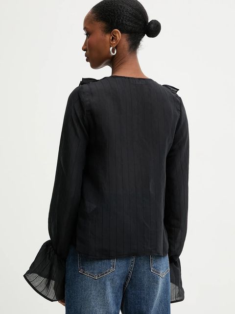 Answear.LAB bluzka damska kolor czarny gładka