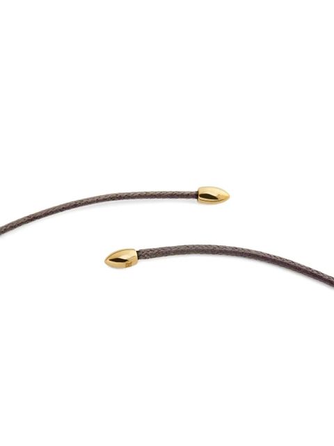 Monica Vinader 18K gold-vermeil solitaire-diamond cord necklace