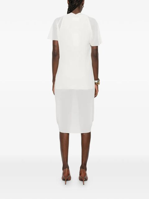 MM6 Maison Margiela V-neck draped midi dress - White