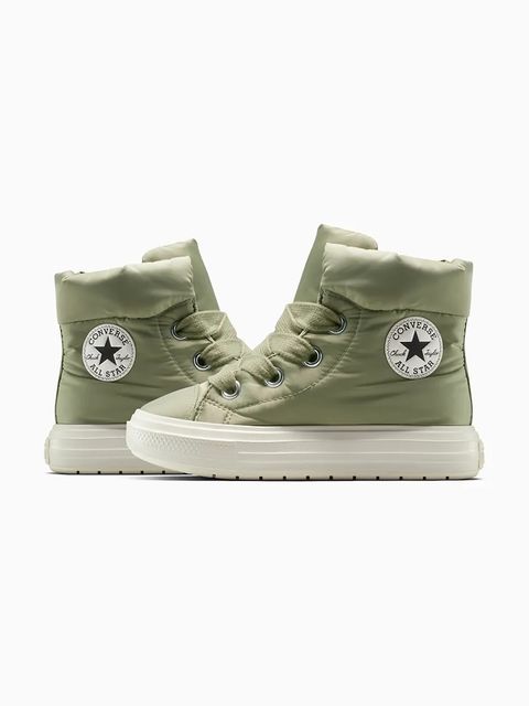 Converse śniegowce Chuck Taylor All Star Elements Boot kolor zielony A14275C