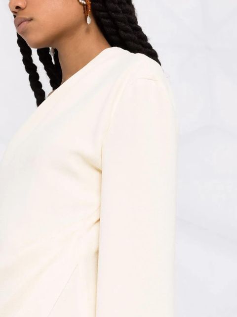 Nanushka one-shoulder midi wrap dress - Neutrals