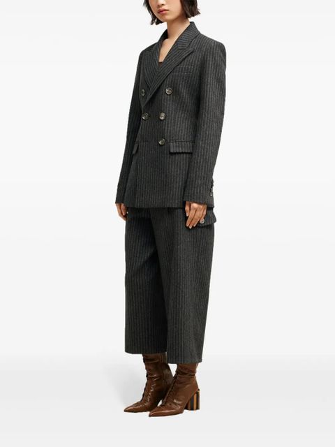 AMI Paris double breasted wool coat - Grey