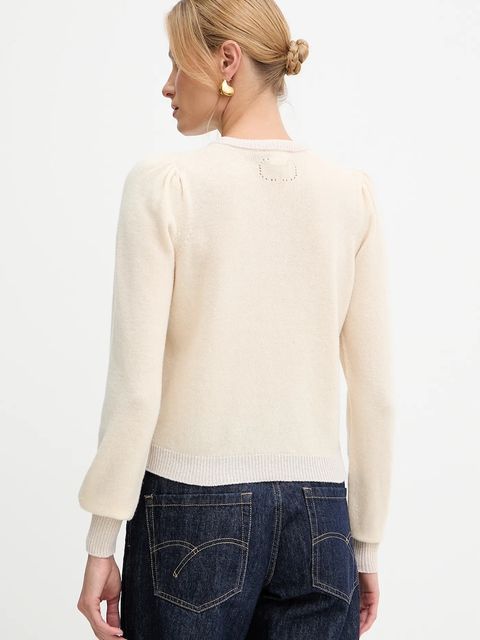 Twinset kardigan damski kolor beżowy 252TP3583