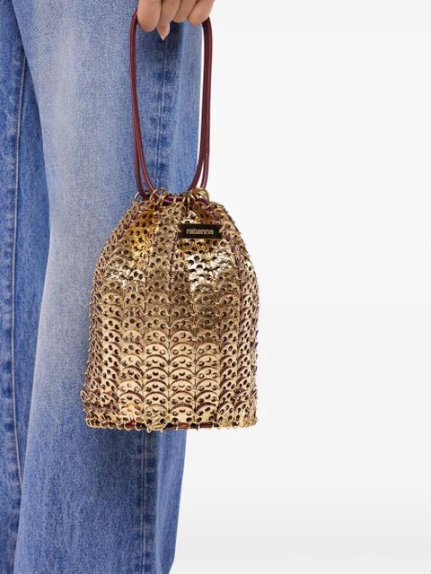 Rabanne iconic discs bucket bag - Brown