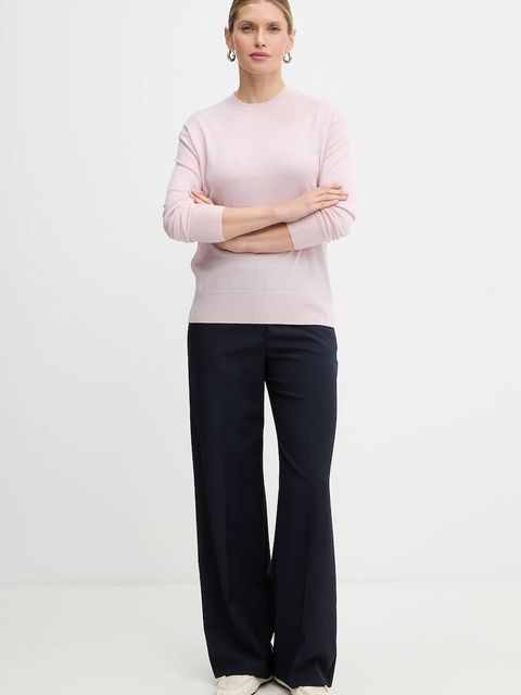 Weekend Max Mara sweter wełniany VENTO damski kolor różowy lekki 2615361021600