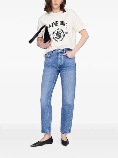 ANINE BING Jaylin graphic-print T-shirt - Neutrals