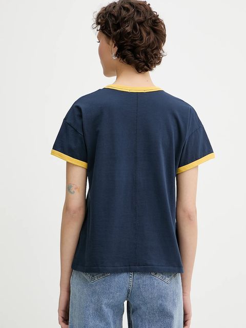 Rag & Bone t-shirt bawełniany damski kolor granatowy WCC25PT023MI24