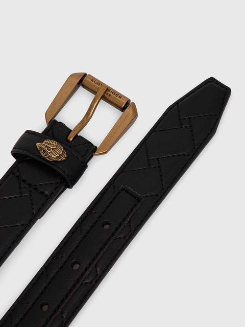 Kurt Geiger London pasek skórzany damski kolor czarny - zdjęcie produktu nr 2