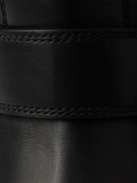 Prada buckle-fastening shearling boots - Black