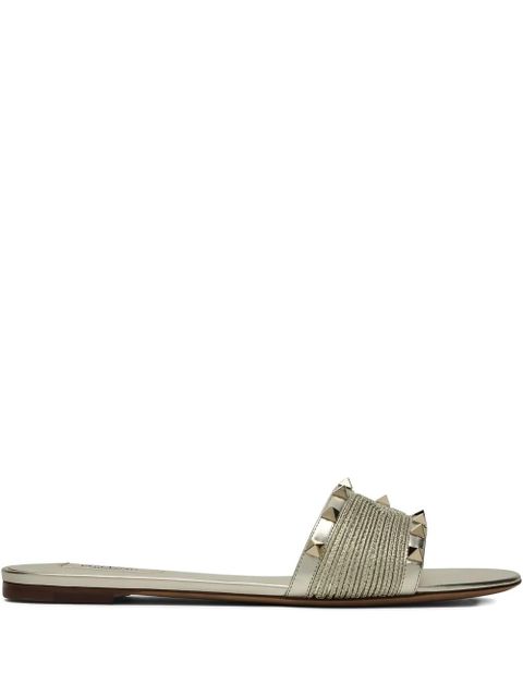 Valentino Garavani stud flat sandals - Yellow - zdjęcie produktu nr 1