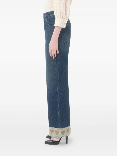 Valentino Garavani high-waisted boyfriend jeans - Blue