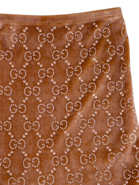 Gucci logo-pattern trousers - Brown