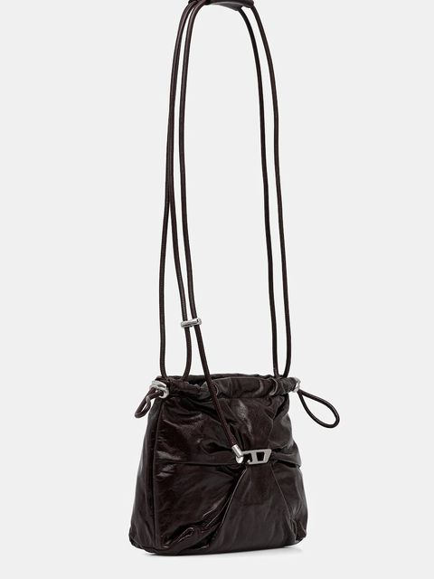 Diesel torebka skórzana SCRUNCH-D SCRUNCH-D kolor brązowy X10325.P1003 - zdjęcie produktu nr 2