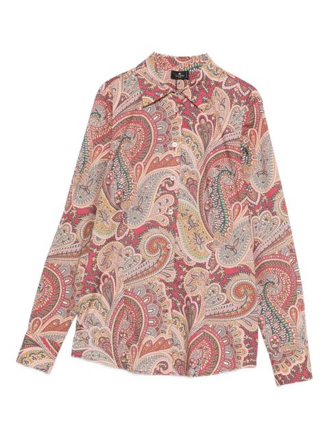 ETRO paisley-print long-sleeved shirt - Red