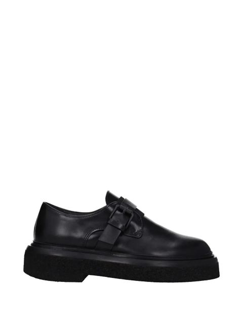 Max Mara buckle-strap leather loafers - Black - zdjęcie produktu nr 1