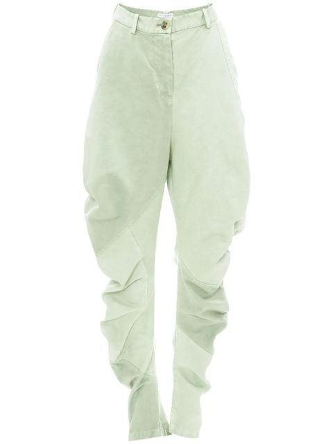 JW Anderson twisted cotton trousers - Green - zdjęcie produktu nr 1