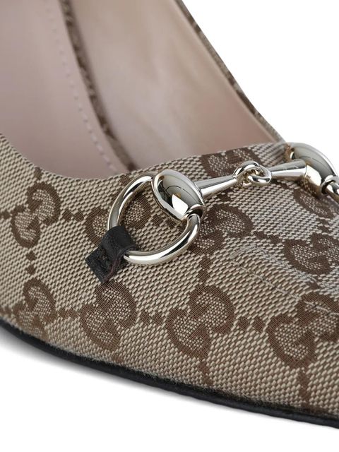 Gucci Horsebit patterned pumps - Neutrals