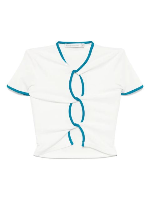 Christopher Esber open-twisted bind T-shirt - White - zdjęcie produktu nr 1