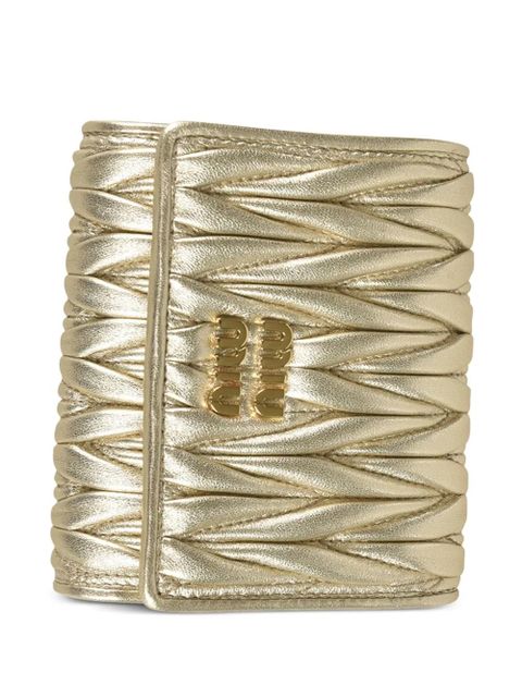 Miu Miu matelasse-effect wallet - Gold