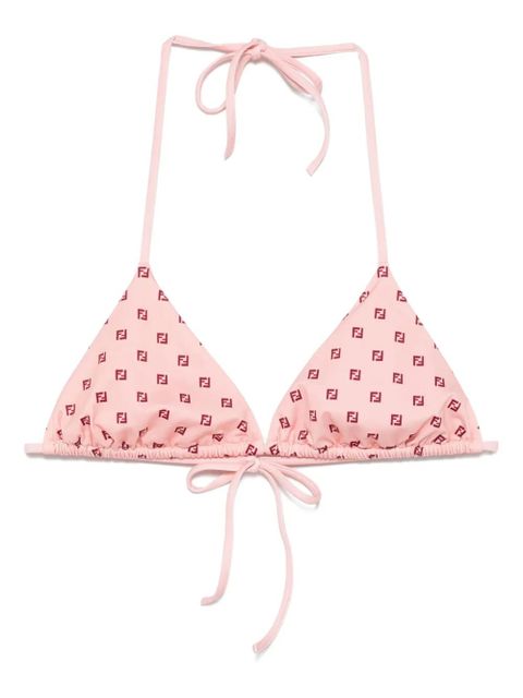 FENDI logo-print triangle bikini top - Pink - zdjęcie produktu nr 1