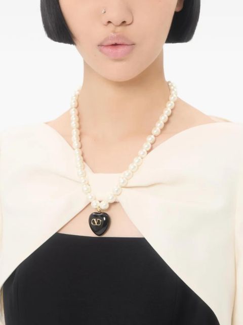 Valentino Garavani Coeur Royal necklace - White