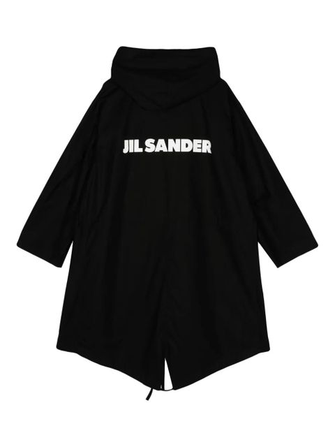Jil Sander logo-print hooded coat - Black - zdjęcie produktu nr 2