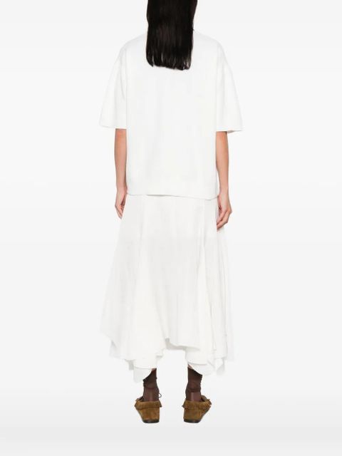 Miu Miu striped-trim polo shirt - White