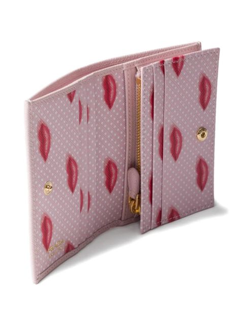 Prada small saffiano leather wallet - Pink