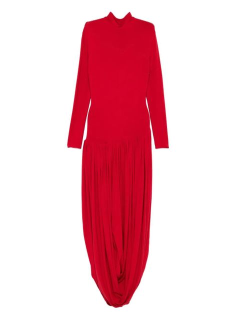 Magda Butrym high-neck pleated dress - Red - zdjęcie produktu nr 1