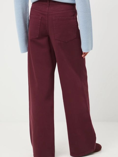 Medicine jeansy bawełniane damskie kolor bordowy