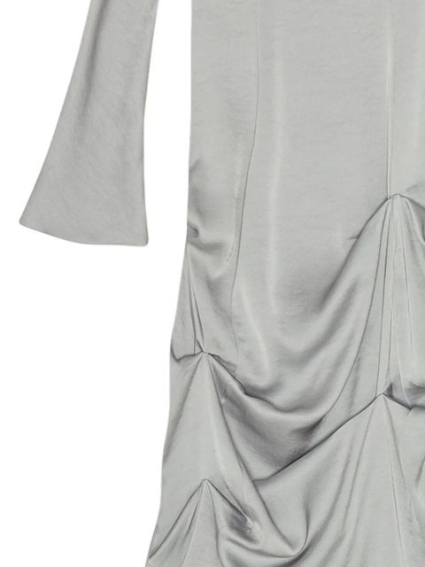 GANNI ruffled midi dress - Grey - zdjęcie produktu nr 2