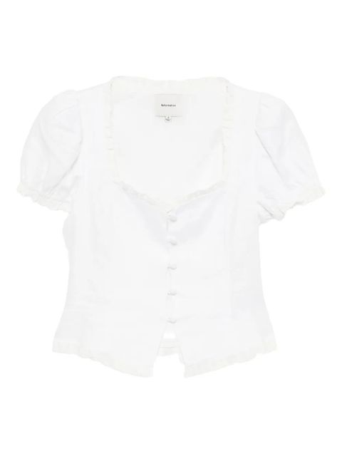 Reformation Rosemary linen top - White - zdjęcie produktu nr 1