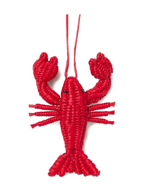 Alanui Lobster raffia embroidered brooch - zdjęcie produktu nr 1