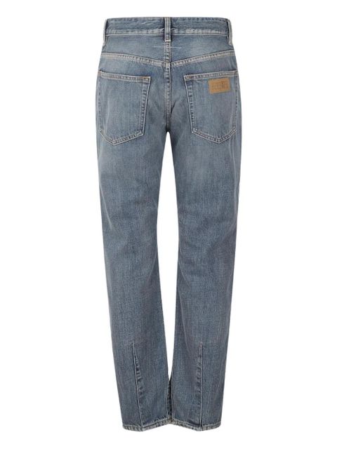 MM6 Maison Margiela five pocket split hem trousers - Blue