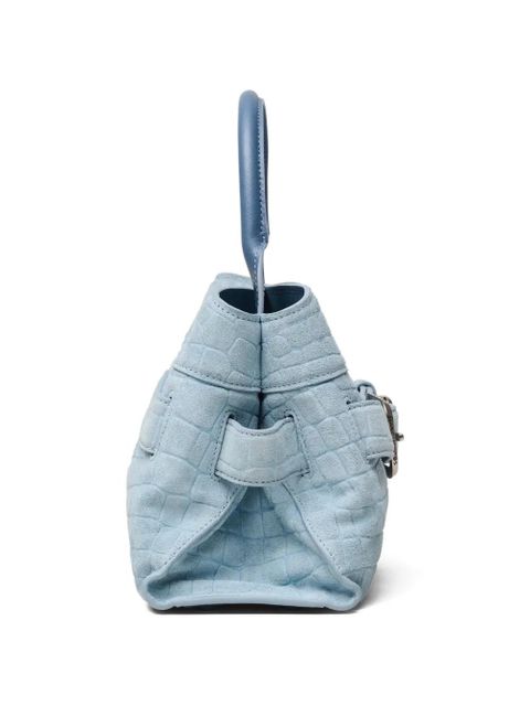 Marc Jacobs small The Suede Croc Dakota tote bag - Blue