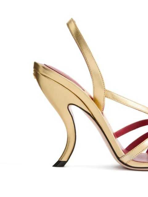 Valentino Garavani 105mm Fetishique cross-strap sandals - Gold